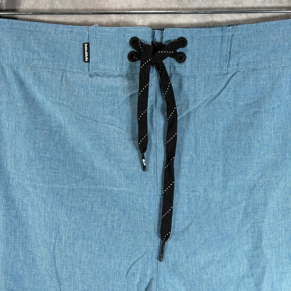Rokka&Rolla Swim Trunks Men XL Light Blue Board‎ Shorts Mesh Lined NEW